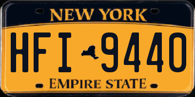 NY license plate HFI9440