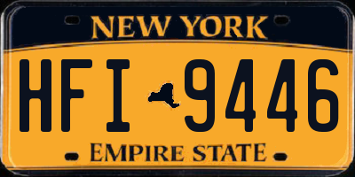 NY license plate HFI9446