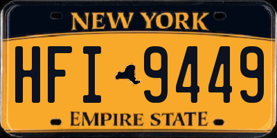 NY license plate HFI9449