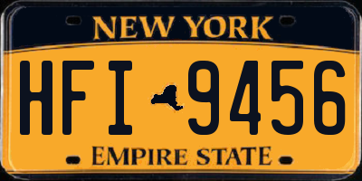 NY license plate HFI9456