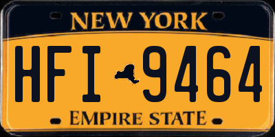 NY license plate HFI9464