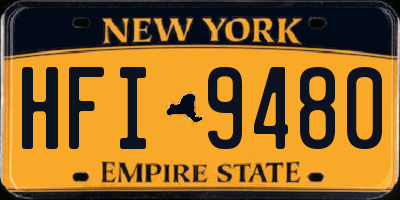 NY license plate HFI9480