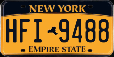 NY license plate HFI9488