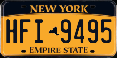 NY license plate HFI9495