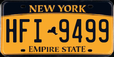 NY license plate HFI9499