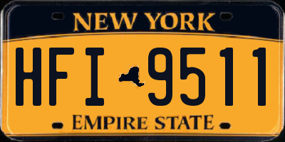 NY license plate HFI9511