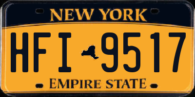 NY license plate HFI9517