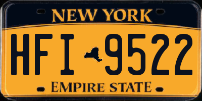 NY license plate HFI9522