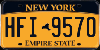 NY license plate HFI9570