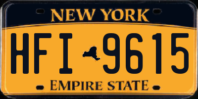 NY license plate HFI9615