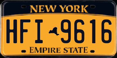 NY license plate HFI9616
