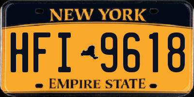 NY license plate HFI9618