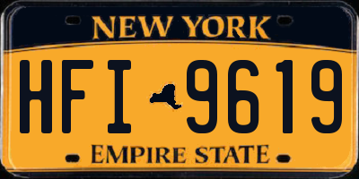 NY license plate HFI9619