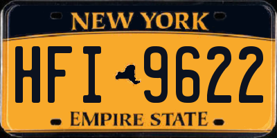 NY license plate HFI9622