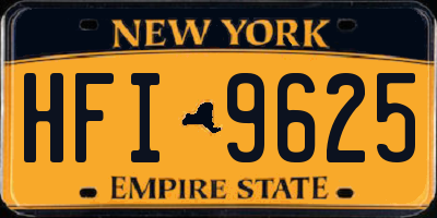 NY license plate HFI9625