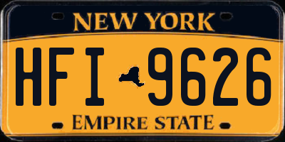 NY license plate HFI9626