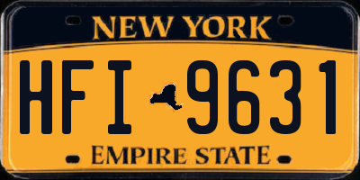 NY license plate HFI9631