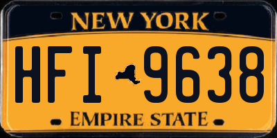 NY license plate HFI9638
