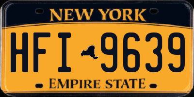 NY license plate HFI9639