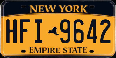 NY license plate HFI9642