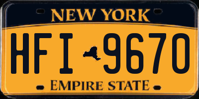 NY license plate HFI9670