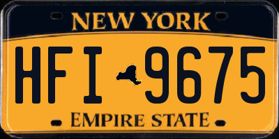 NY license plate HFI9675
