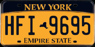 NY license plate HFI9695