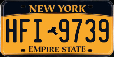 NY license plate HFI9739