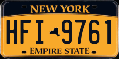 NY license plate HFI9761