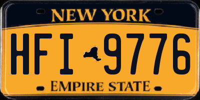 NY license plate HFI9776