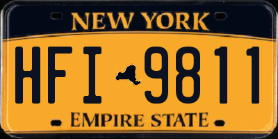 NY license plate HFI9811