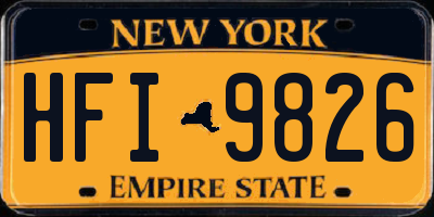 NY license plate HFI9826