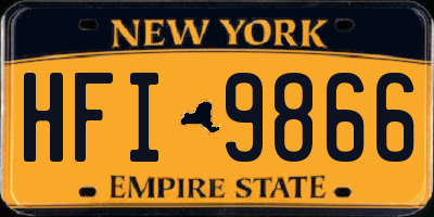 NY license plate HFI9866
