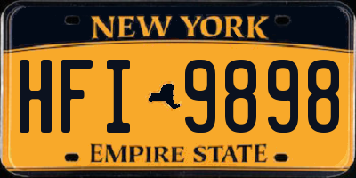 NY license plate HFI9898