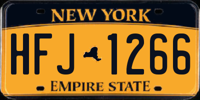 NY license plate HFJ1266