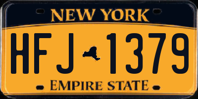 NY license plate HFJ1379