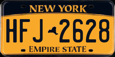 NY license plate HFJ2628