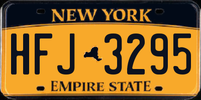 NY license plate HFJ3295