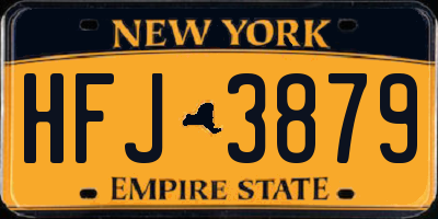 NY license plate HFJ3879