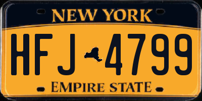 NY license plate HFJ4799