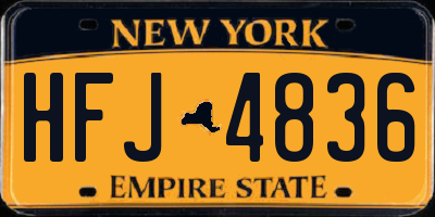 NY license plate HFJ4836