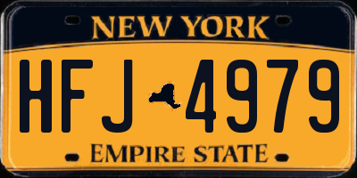 NY license plate HFJ4979
