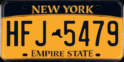 NY license plate HFJ5479