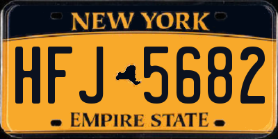NY license plate HFJ5682