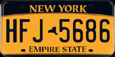 NY license plate HFJ5686