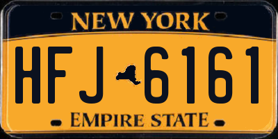 NY license plate HFJ6161