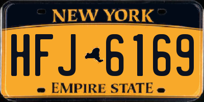 NY license plate HFJ6169