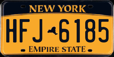 NY license plate HFJ6185