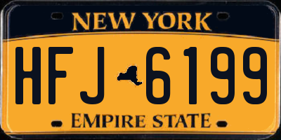 NY license plate HFJ6199