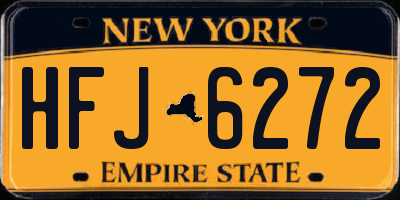 NY license plate HFJ6272